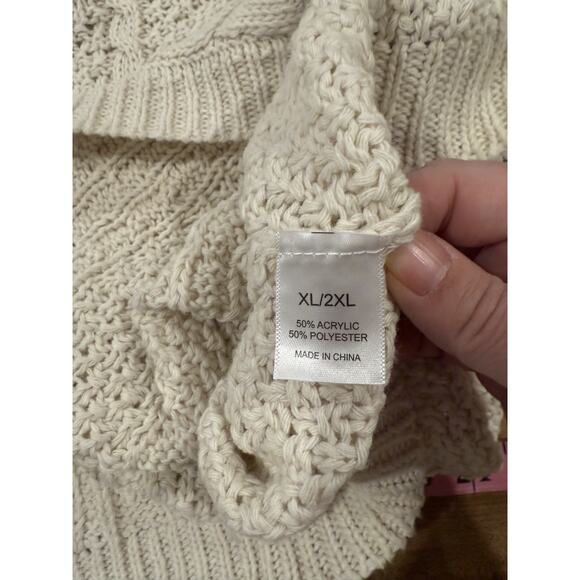 Taylor Swift RED Ivory Chunky Cardigan Sweater XL 2XL Official Merch Loose Knit - Picture 2 of 6